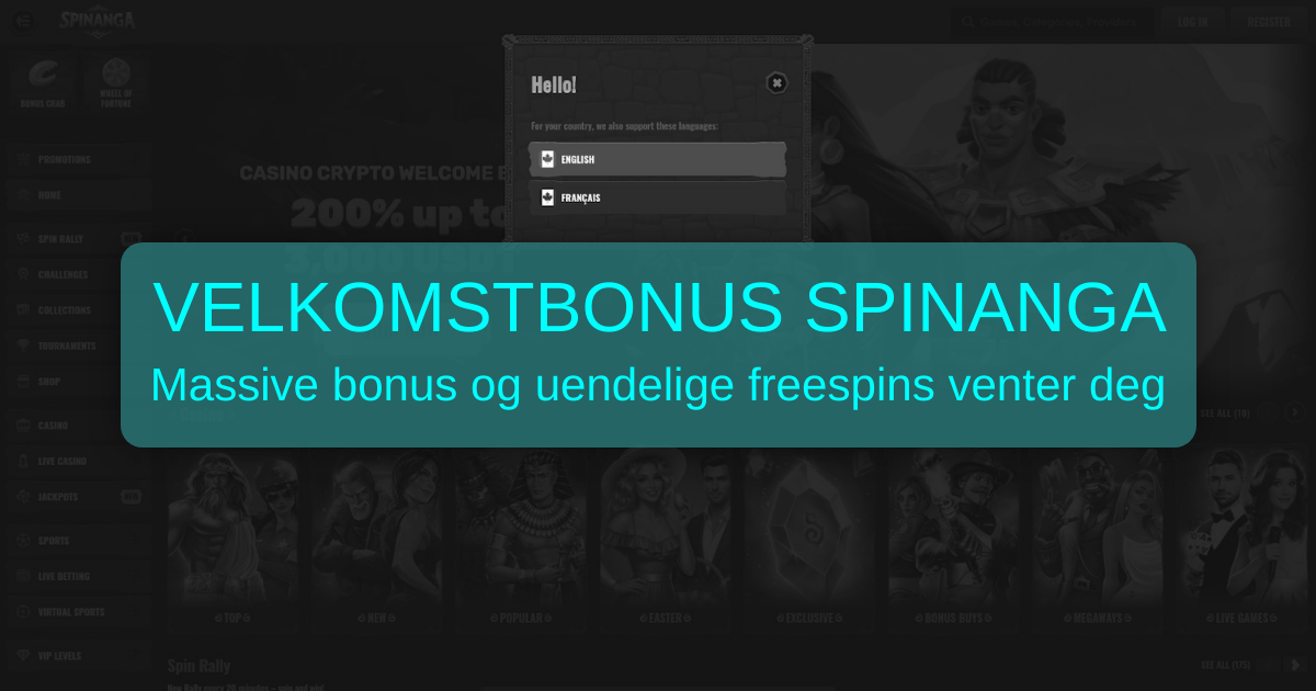 Spinanga Casino - Ledende Nettcasino for Norske Casinospillere